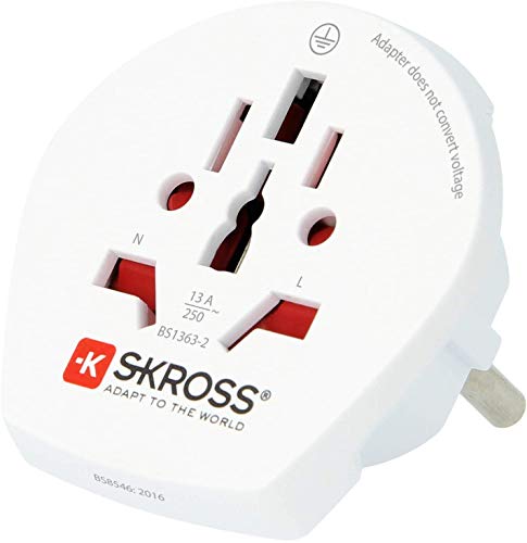 Skross Single Travel Adapter - Europe - Inversor de corriente, color blanco