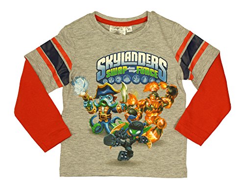 Skylanders Boys Long Sleeve T-Shirt 6Years Grey