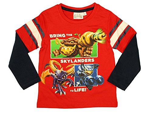 Skylanders Boys Long Sleeve T-Shirt 6Years Red