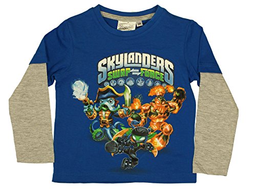 Skylanders Official Boys T-Shirt Long Sleeve 6Years Blue