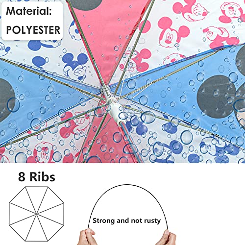 SKYLINE Paraguas para Niños, Mickey Mouse, Estilo Tradicional, Paraguas Infantil, Poliéster, 85cm diámetro, Vuelta al Cole, Ideal para Niños