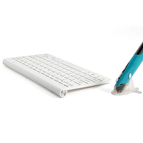 SLJZ AYSMG KM-909 2.4GHz Wireless Multimedia Keyboard + Wireless Optical Pen Mouse con Receptor USB Set for computadora PC Laptop, Random Pen Mouse Color Delivery (Negro) (Color : White)