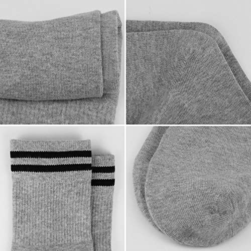 Smart Sir Calcetines Hombre y Mujer 4 Pares de Calcetines de deporte Negro Largo Calcetines de tenis Blanco