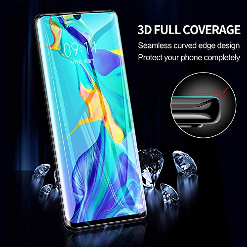 SmartDevil [2 Pack] Protector Pantalla de Huawei P30 Pro,Cristal Templado Huawei P30 Pro,Vidrio Templado [Fácil de Instalar] [3D Borde Redondo] [Garantía de por Vida] para Huawei P30 Pro