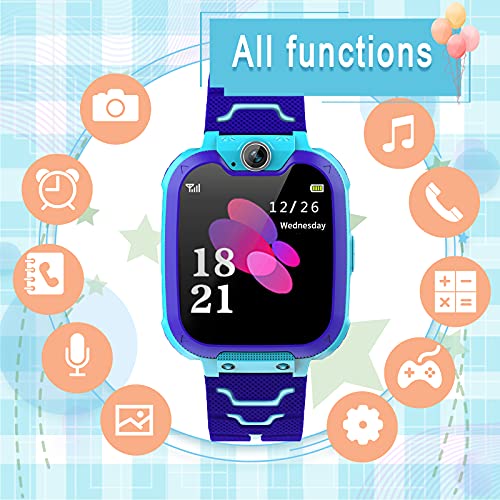 Smartwatch Niños Musica MP3 - Reloj Inteligente Niño 7 Juegos - Reloj del Teléfono, Reloj Inteligente Niña, Reloj de Cámara Alarma, Realiza Llamadas, Regalos Inteligentes para Niños, Smart Watch Niña