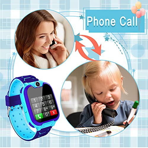Smartwatch Niños Musica MP3 - Reloj Inteligente Niño 7 Juegos - Reloj del Teléfono, Reloj Inteligente Niña, Reloj de Cámara Alarma, Realiza Llamadas, Regalos Inteligentes para Niños, Smart Watch Niña