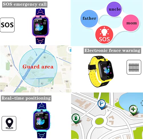 Smartwatch Niños, Reloj Inteligente Niña IP67, LBS, Hacer Llamada, Chat de Voz, SOS, Modo de Clase, Cmara, Juegos, Regalo para Niños de 3-12 años, soporta 2G tarjetáas Micro SIM (Rosado)