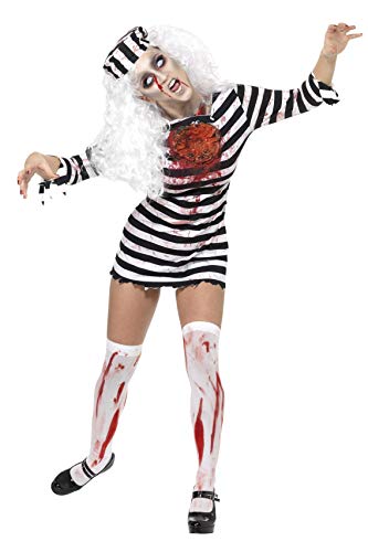 Smiffys Disfraz de Zombi convicta, con Vestido, Pieza de látex y Sombrero