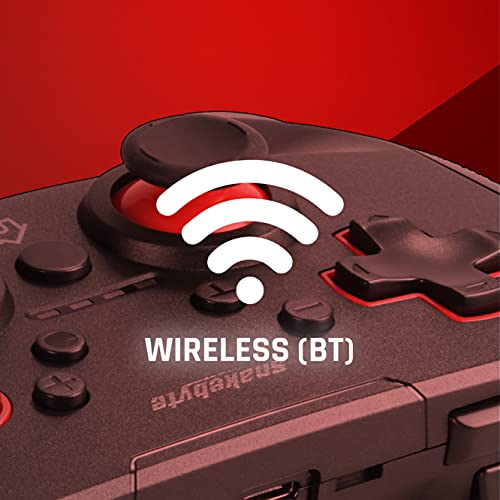 snakebyte Switch GAMEPAD S PRO - Mando inalámbrico Bluetooth para Nintendo Switch / Lite, joysticks analógicos dobles, acción de juego inalámbrica, retroalimentación táctil, función Turbo, Batería
