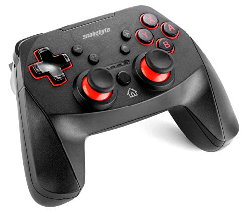 snakebyte Switch GAMEPAD S PRO - Mando inalámbrico Bluetooth para Nintendo Switch / Lite, joysticks analógicos dobles, acción de juego inalámbrica, retroalimentación táctil, función Turbo, Batería
