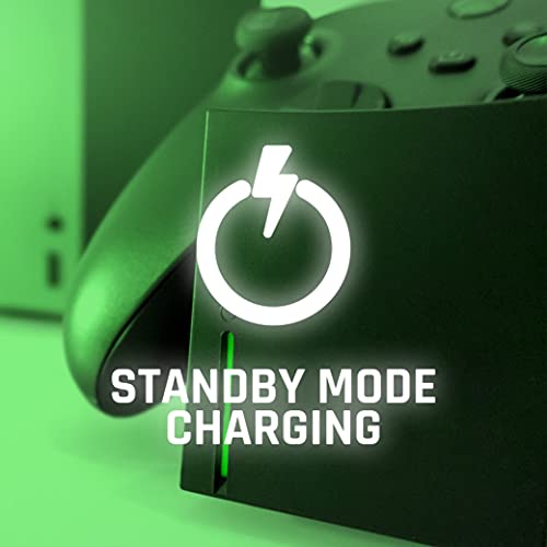 snakebyte Xbox TWIN CHARGE SX - negro - Cargador para mandos de la Serie X, Cargador para mandos inalámbricos, 2 baterías recargables de 800mAh, indicador LED de estado de carga, diseño de la Serie X
