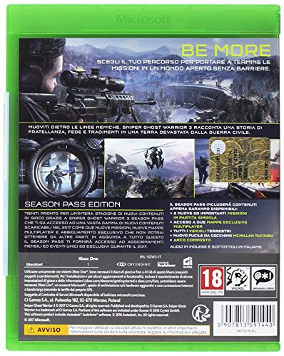 Sniper: Ghost Warrior 3 - Edizione Season Pass - Xbox One [Importación italiana]