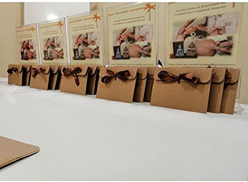 Sobres Kraft, Orangeone Paquete de 30 Sobres Premium de Sobres Retro con Cintas Marrones para Invitaciones Hechas a Mano, Notas de Agradecimiento, Cartas de Amor, Accesorios, Fiestas, Recompensas