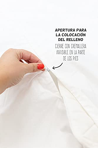 SOKIOS Saco Nórdico Animals para Cuna con Fuelle, Cremalleras y Elásticos. Saco, Confort y Sujeción para Niños. 3 Piezas: Saco Infantil + Funda Almohada + Sábana Bajera (70X140)