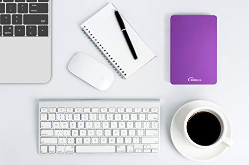 Sonnics 1 TB púrpura disco duro externo portátil USB 3.0 velocidad de transferencia súper rápida para uso con Windows PC, Apple Mac, Smart TV, Xbox One y PS4