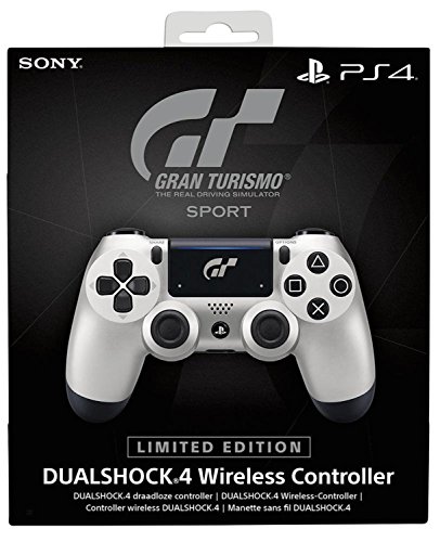 Sony DUALSHOCK 4 Limited Edition GT Sport Gamepad PlayStation 4 Negro, Plata - Volante/mando (Gamepad, PlayStation 4, Analógico/Digital, D-pad, Hogar, Share, Inalámbrico y alámbrico, Bluetooth)
