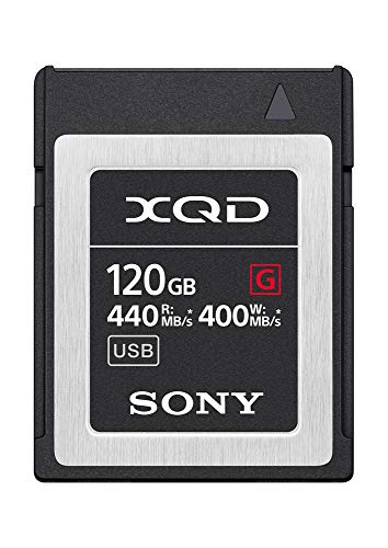 Sony QDG120F - Tarjeta de Memoria Flash XQD de 120 GB (preformato) 5 x Resistente Serie G de Alta Velocidad (Lectura de 440 MB/s y Escritura de 400 MB/s)