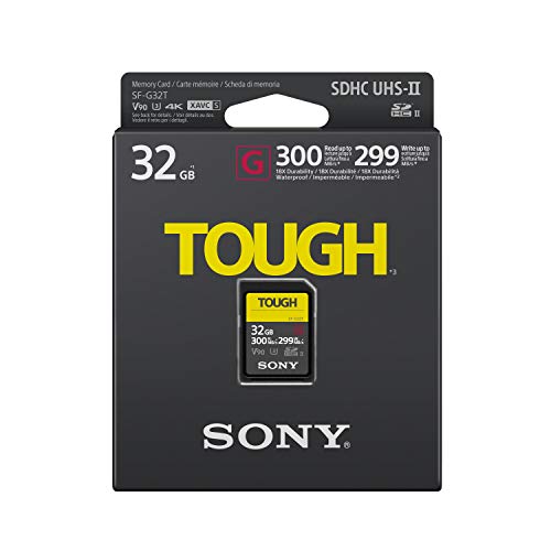 Sony SF-G32T UHS-II SD Tough Tarjeta de Memoria - 32GB Read 300mb/s Write 299mb/s