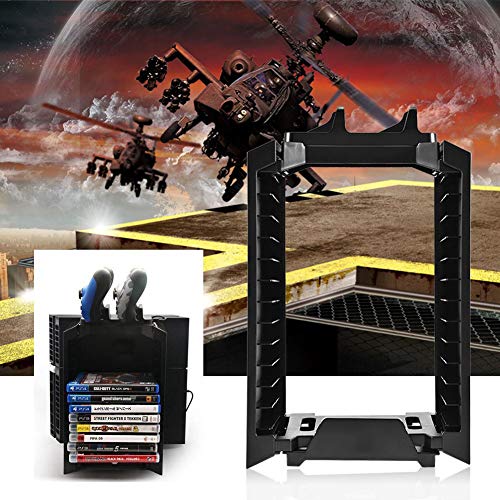 Soporte de almacenamiento para PS4, soporte de consola vertical Bewinner para PS4 Storage Tower Fan Game Disk Rack Holder para PS4 SLIM PRO Xbox One