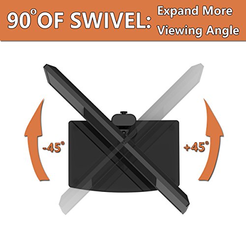 Soporte de TV Giratorio Universal/Base de Mesa Soporte de TV para televisores de 19 a 39 Pulgadas con Giratorio de 90 Grados, Altura Ajustable de 4 Niveles,Capacidad hasta 45kgs