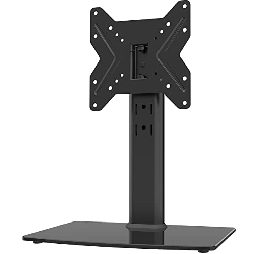 Soporte de TV Giratorio Universal/Base de Mesa Soporte de TV para televisores de 19 a 39 Pulgadas con Giratorio de 90 Grados, Altura Ajustable de 4 Niveles,Capacidad hasta 45kgs