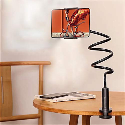 Soporte para teléfono móvil, Teléfono Móvil Soporte Cuello de Cisne Soporte Universal Soporte para iPad/Samsung Galaxy Tabs iPhone 12 11 Pro XS MAX XR X 8 7 6 Plus, Samsung S10 S9 S8, Huawei (Negro)