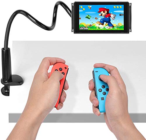 Soporte para teléfono móvil, Teléfono Móvil Soporte Cuello de Cisne Soporte Universal Soporte para iPad/Samsung Galaxy Tabs iPhone 12 11 Pro XS MAX XR X 8 7 6 Plus, Samsung S10 S9 S8, Huawei (Negro)