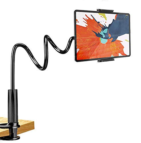 Soporte para teléfono móvil, Teléfono Móvil Soporte Cuello de Cisne Soporte Universal Soporte para iPad/Samsung Galaxy Tabs iPhone 12 11 Pro XS MAX XR X 8 7 6 Plus, Samsung S10 S9 S8, Huawei (Negro)