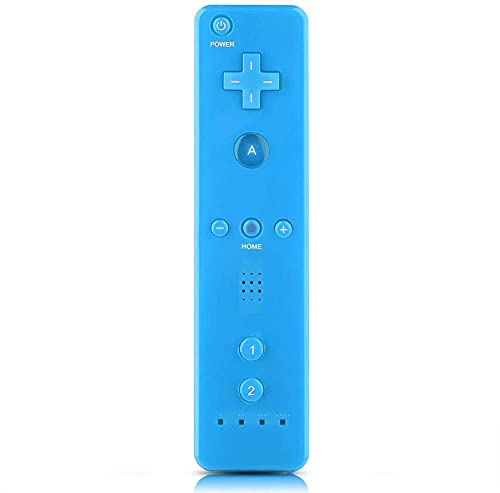 Sorand Controlador Remoto para Wii, Controlador de Juegos para Nintendo Wii/Wii U, Mando a Distancia con Funda de Silicona y Muñequera para Personas de Todas Las Edades(Azul)