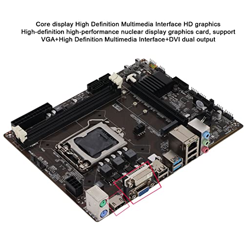 Sorandy Placa Base para PC, Zócalo CPU LGa 1150, Placas Base para Computadora B85, Memoria DDR3 1600/1333/1066 MHz, Tarjeta de Red de 100 M, Placa Base para Juegos para Computadoras de Escritorio