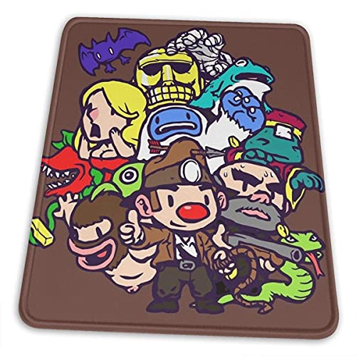 Spelunky Guy & Amp; Co. Hemming The Mouse Pad Computadora de Estudio de Oficina de Deportes electrónicos