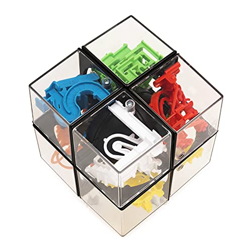 Spin Master Games Rubik’s Perplexus Hybrid 2 x 2, Challenging Puzzle Maze Skill Game, for Adults Kids Ages 8 and Up Rubik's Bola Abyrinth cubo Rubik, color gris (6058355)