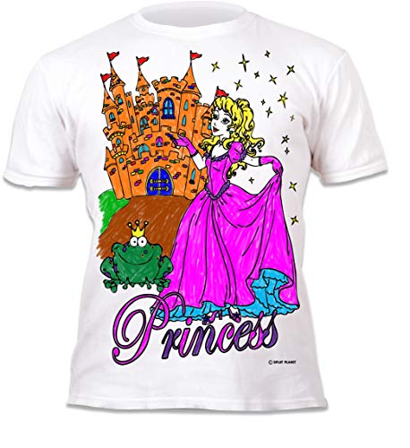 Splat Planet Camiseta de Princesa para Colorear con 10 bolígrafos mágicos Lavables no tóxicos - Camiseta para Colorear y Lavar (5-6 años)