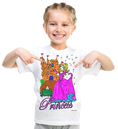 Splat Planet Camiseta de Princesa para Colorear con 10 bolígrafos mágicos Lavables no tóxicos - Camiseta para Colorear y Lavar (5-6 años)