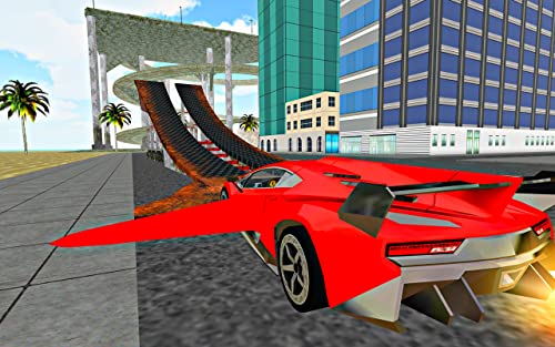 Sports Car Flying - City Driving Flight Simulator