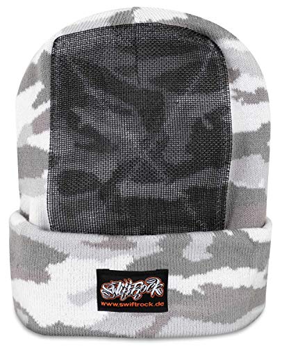 SR Rocking Gear - Swift Rock Camouflage Headspin Beanie Gorro - Blanco Tamaño One Size, Color asignado Weiß