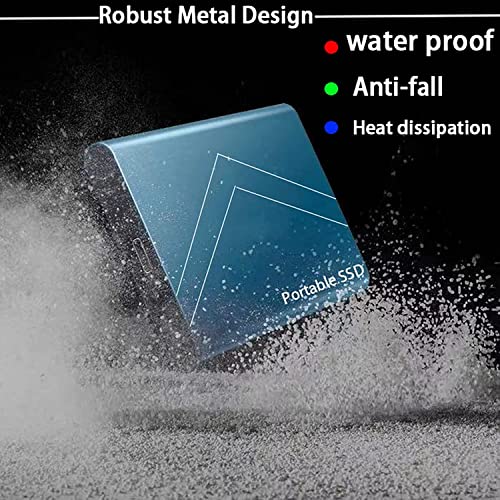 SSD externo de alta capacidad 2TB 4TB 8TB Tipo C Unidad de estado sólido portátil USB 3.1 540M/S Disco duro externo para computadoras portátiles y teléfonos celulares Con cable adaptador,8TB,Black
