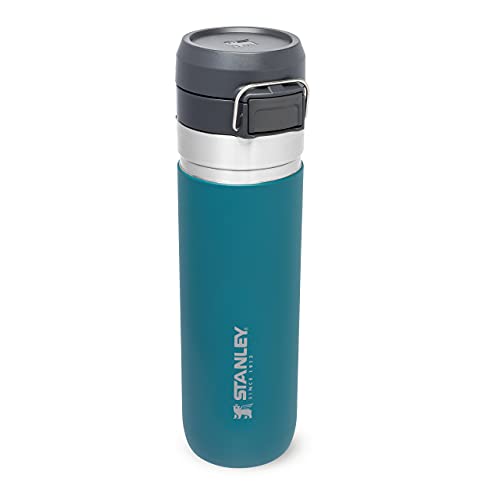 Stanley Quick Flip Water Bottle .71L / 24OZ Lagoon – Anti-Fugas - Botella de Agua de Acero Inoxidable - Tapa con cierre de pulsador - Sin BPA - Compatible con Portavasos - Apta Para Lavavajillas