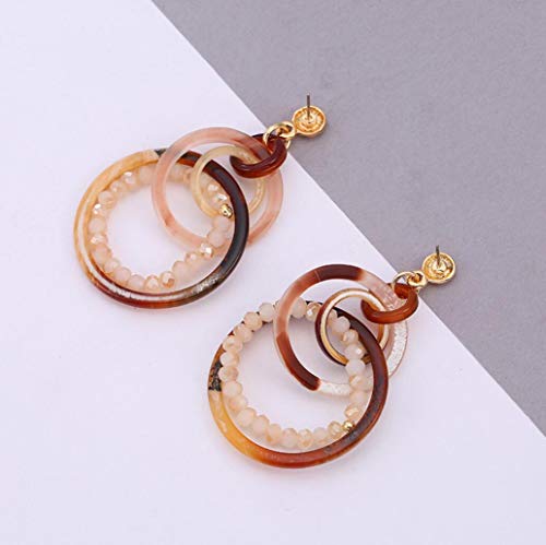 Star Ronda De Piedra Natural Pendientes De Textura, Pendientes De Acrílico, Bolas De Acrílico, Pendientes Niña Selección De Regalo Pendientes De Caída, Diseñador Clásico Pendientes Minimalistas