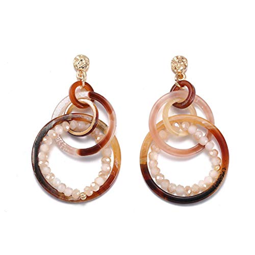 Star Ronda De Piedra Natural Pendientes De Textura, Pendientes De Acrílico, Bolas De Acrílico, Pendientes Niña Selección De Regalo Pendientes De Caída, Diseñador Clásico Pendientes Minimalistas