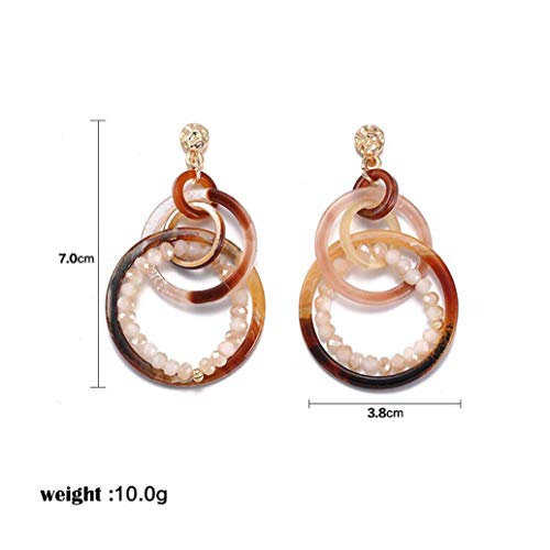 Star Ronda De Piedra Natural Pendientes De Textura, Pendientes De Acrílico, Bolas De Acrílico, Pendientes Niña Selección De Regalo Pendientes De Caída, Diseñador Clásico Pendientes Minimalistas