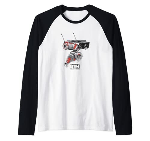 Star Wars Jedi Fallen Order BD-1 Portrait Camiseta Manga Raglan