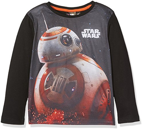 Star Wars Robot Camiseta, Negro, 4 Años para Niños