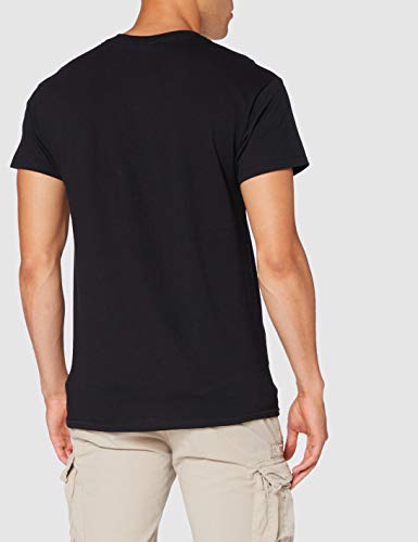 Star Wars Solo Tonal Line Camiseta, Negro, L para Hombre