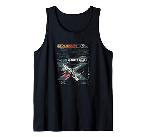 Star Wars: Squadrons T-65N Fighter Class Schematic Camiseta sin Mangas