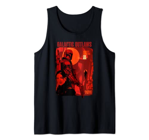 Star Wars The Book Of Boba Fett Galactic Outlaws Color Pop Camiseta sin Mangas