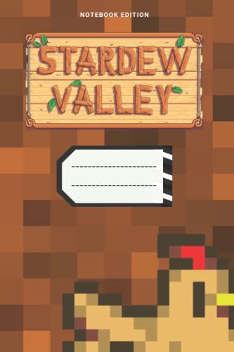 Stardew valley journal game edition Version 1 composition book: 6 x 0.29 x 9 inches , Lined With More than 100 Pages,for Notes & tracker , Matte cover ... in your bag and easily take it with you.