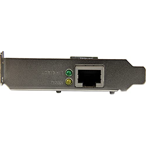 StarTech.com ST1000SPEX2L - Tarjeta de Red (PCI Express, 1 Puerto Gigabit Ethernet, Nic PCI-E, 1 x RJ45 Hembra, Perfil bajo), Negro