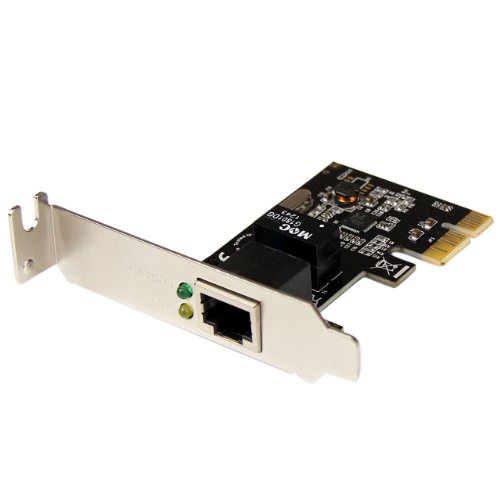 StarTech.com ST1000SPEX2L - Tarjeta de Red (PCI Express, 1 Puerto Gigabit Ethernet, Nic PCI-E, 1 x RJ45 Hembra, Perfil bajo), Negro