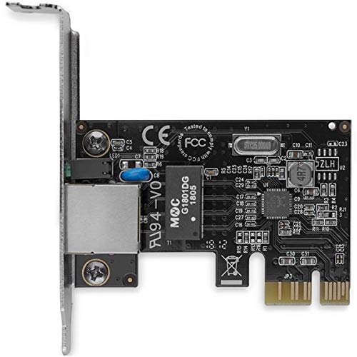 StarTech.com ST1000SPEX2L - Tarjeta de Red (PCI Express, 1 Puerto Gigabit Ethernet, Nic PCI-E, 1 x RJ45 Hembra, Perfil bajo), Negro